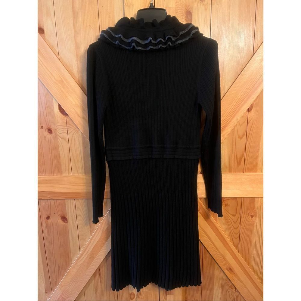 Alison Sheri Ruffle black Cardigan Size Small (1561) - Picture 8 of 8